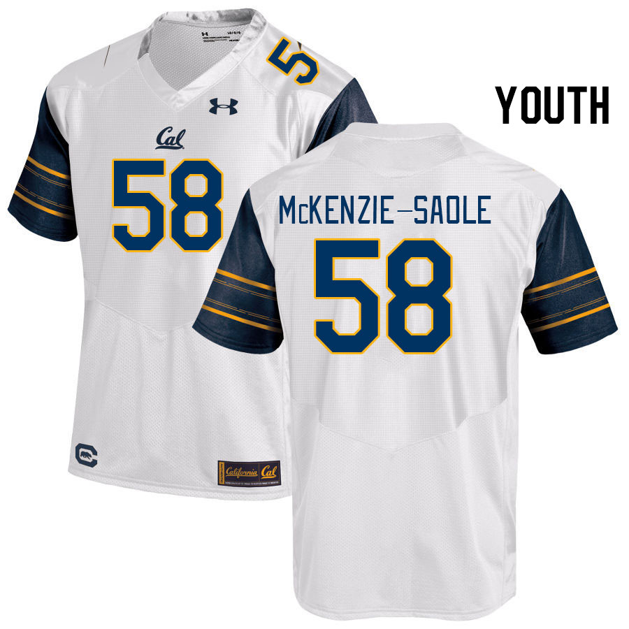 Youth #58 Stanley McKenzie-Saole California Golden Bears College Football Jerseys Stitched Sale-Whit - Click Image to Close